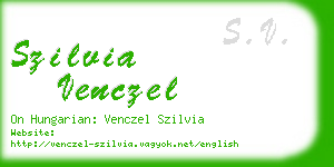 szilvia venczel business card